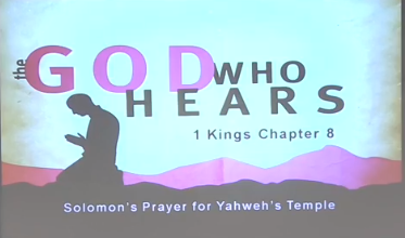 The God Who Hears 1 Kings 8
